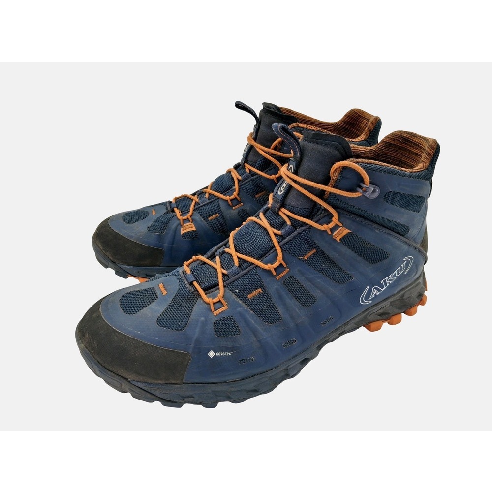AKU Boots Mens US 11.5 CM 30 Blue Orange Gore-Tex Vibram Hiking Trail Waterproof